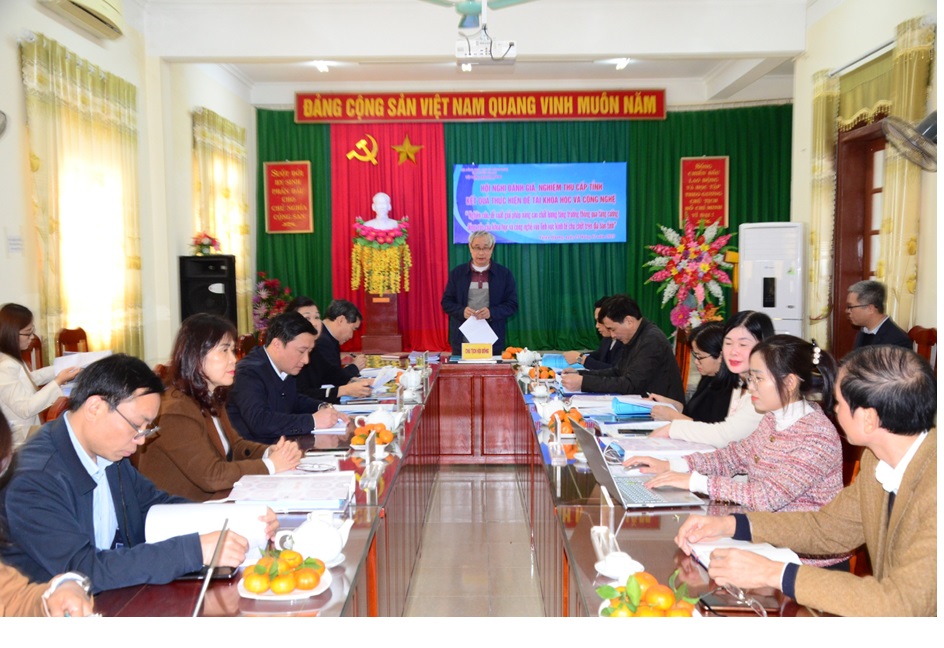 Nghiệm thu cấp tỉnh đề tài khoa học và công nghệ “Nghiên cứu, đề xuất giải pháp nâng cao chất lượng tăng trưởng thông qua tăng cường đóng góp của khoa học và công nghệ vào lĩnh vực kinh tế chủ chốt trên địa bàn tỉnh”.